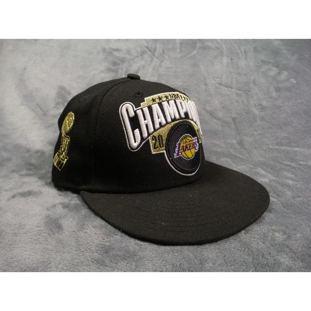 Los Angeles Lakers Hat Black Youth New Era 9FIFTY 2020 NBA Champion Snapback